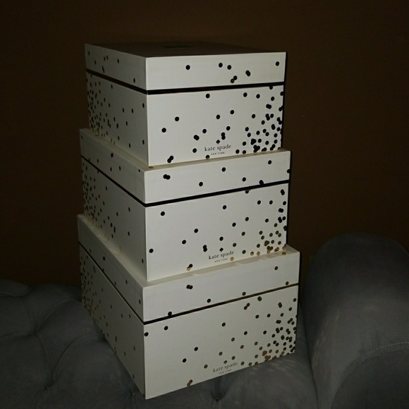 Kate spade confetti dot nesting box set of 2 only - Picture 4 of 6